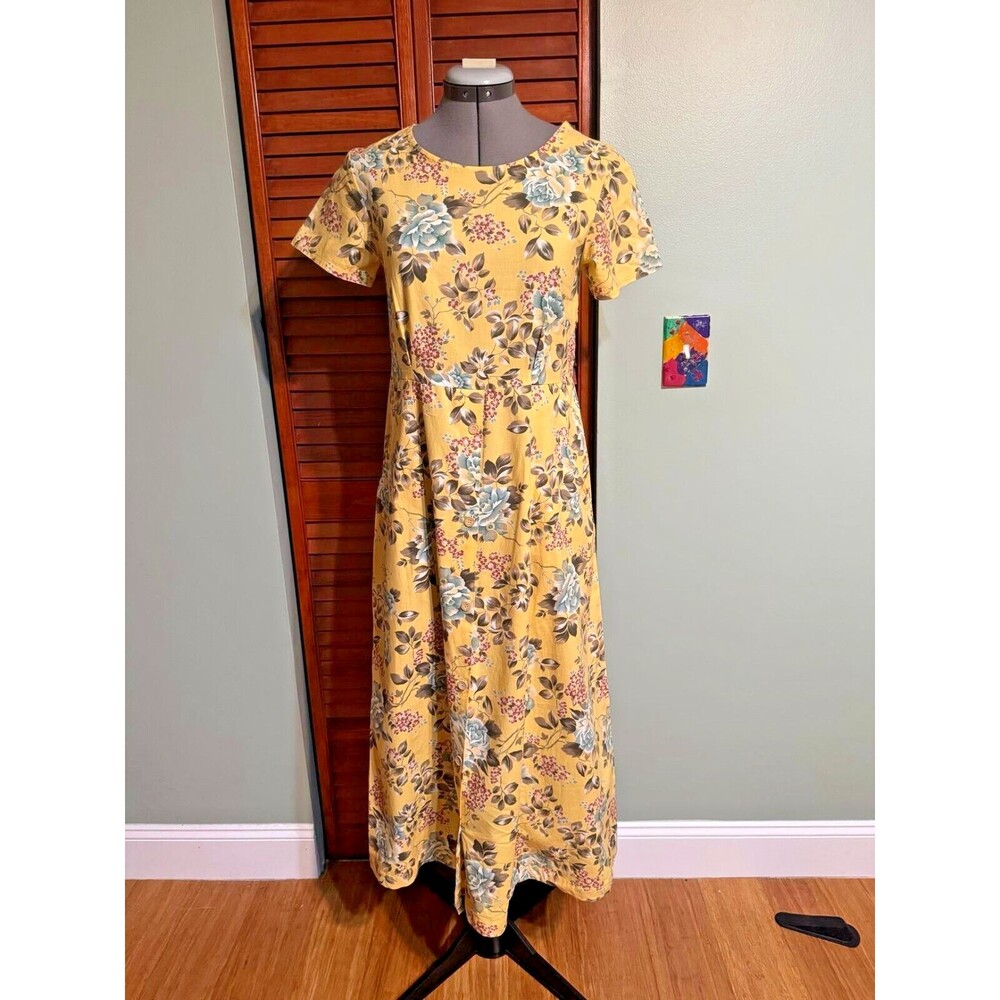 After The Stork Vintage Maxi Dress: 100% Cotton Size Small (5-6) Pockets, Floral